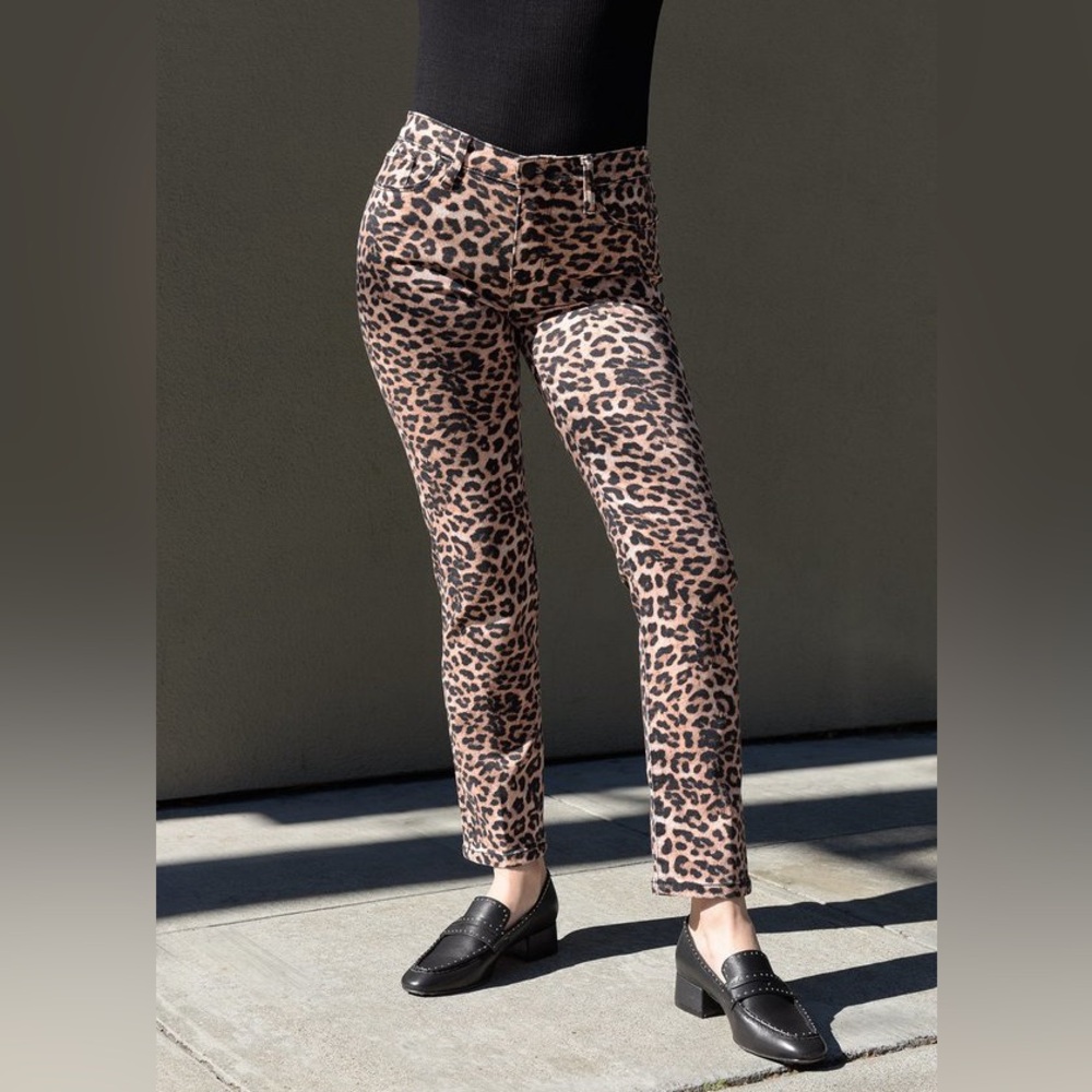 Hudson Jeans Nico Leopard Print Cigarette Pants Size 26